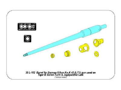 Lufa do czołgu Tiger II (Henschel) i działa Jagdpanther późny - zdjęcie 8