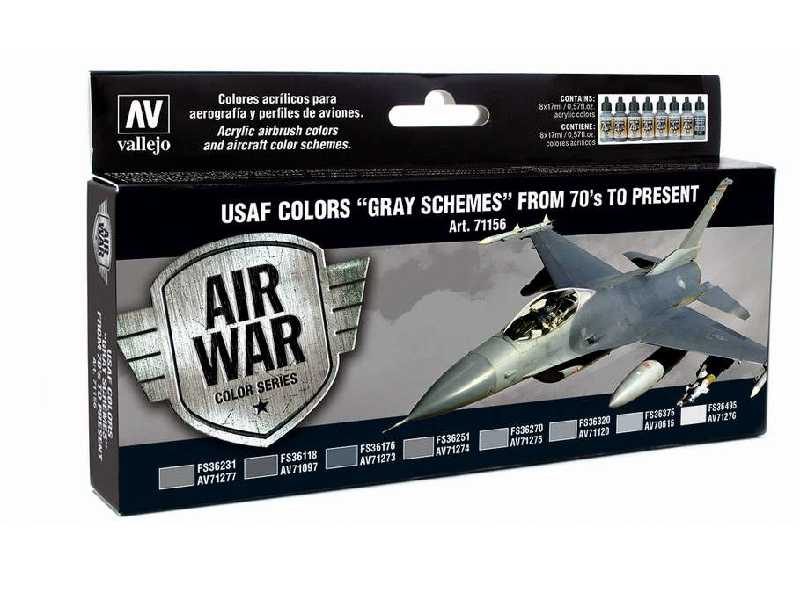 Zestaw farb Model Air - USAF Grey Schemes od lat 70-tych -8 farb - zdjęcie 1 Zestaw farb Model Air - USAF Grey Schemes od lat 70-tych -8 farb - zdjęcie 1