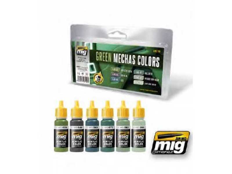 Green Mechas Colors Set - zdjęcie 1 Green Mechas Colors Set - zdjęcie 1