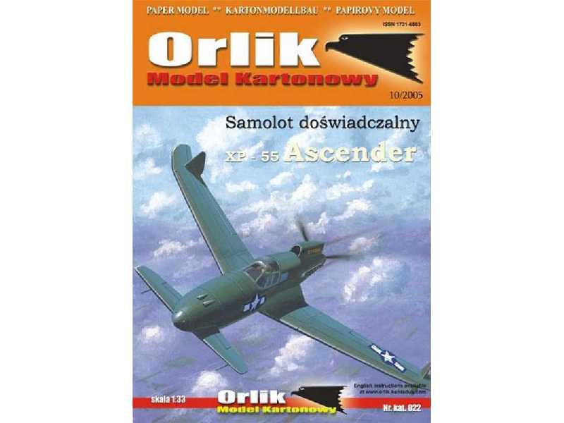 Amerykański samolot doświadczalny XP-55 Ascender - zdjęcie 1 Amerykański samolot doświadczalny XP-55 Ascender - zdjęcie 1