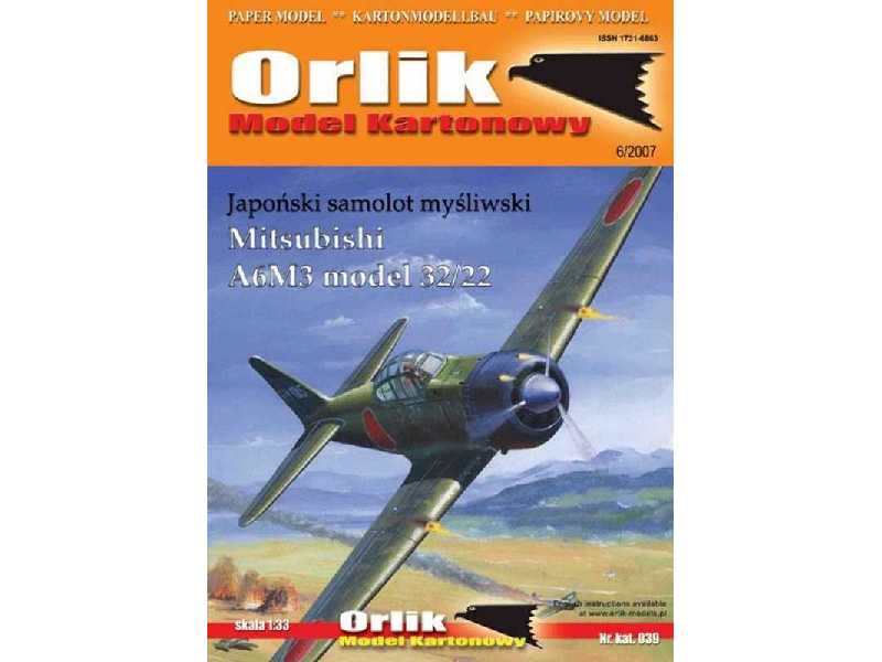 Japoński samolot myśliwski Mitsubishi A6M3 Model 32/22 - zdjęcie 1 Japoński samolot myśliwski Mitsubishi A6M3 Model 32/22 - zdjęcie 1