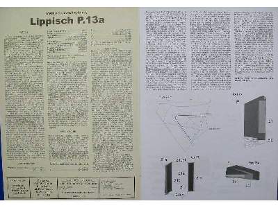 Niemiecki samolot myśliwski Lippisch P.13 + ciągnik lotniskowy. - zdjęcie 6