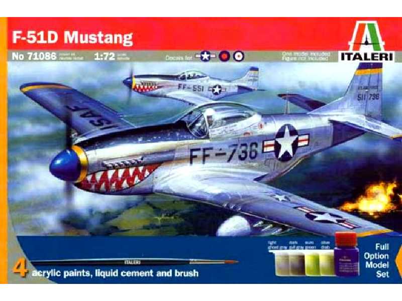 F-51D Mustang z farbami i klejem - zdjęcie 1 F-51D Mustang z farbami i klejem - zdjęcie 1
