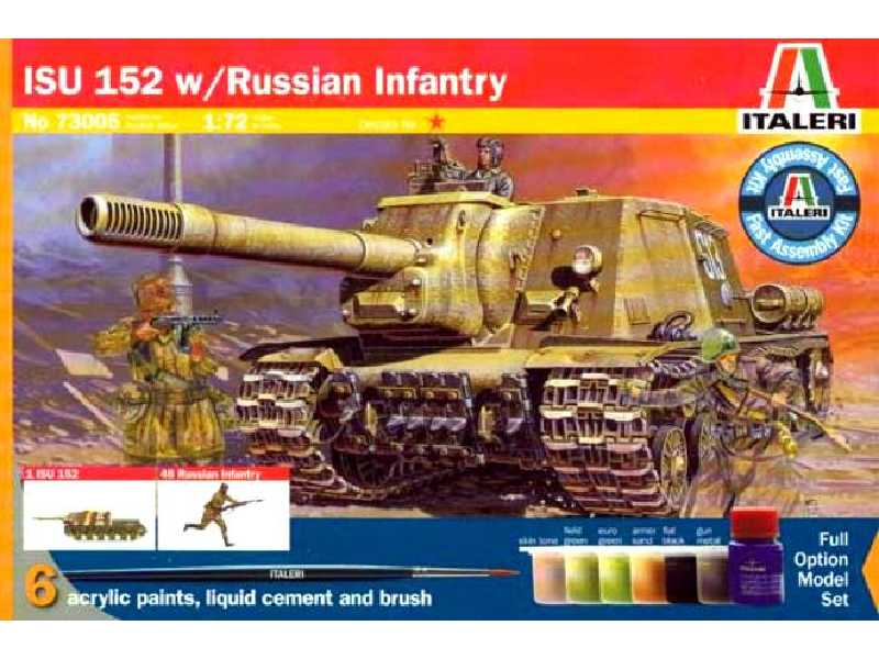 ISU 152 + rosyjska piechota z farbami i klejem - zdjęcie 1 ISU 152 + rosyjska piechota z farbami i klejem - zdjęcie 1