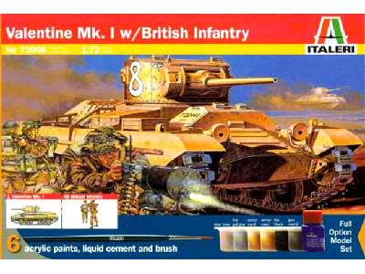 Valentine Mk. I + brytyjska piechota z farbami i klejem - zdjęcie 1
