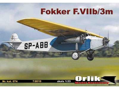 Samolot pasażerski Fokker F.VIIb/3m - zdjęcie 1
