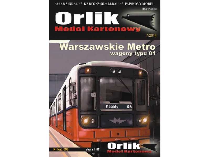 Warszawskie metro. Wagony typu 81 - zdjęcie 1 Warszawskie metro. Wagony typu 81 - zdjęcie 1