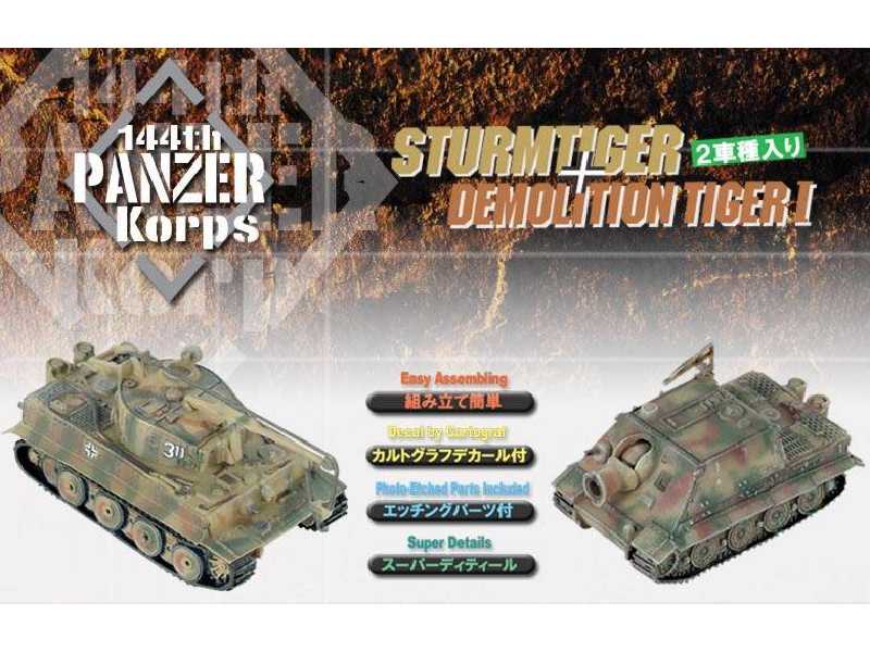 Sturmtiger + Demolition Tiger I - 2 modele - zdjęcie 1 Sturmtiger + Demolition Tiger I - 2 modele - zdjęcie 1