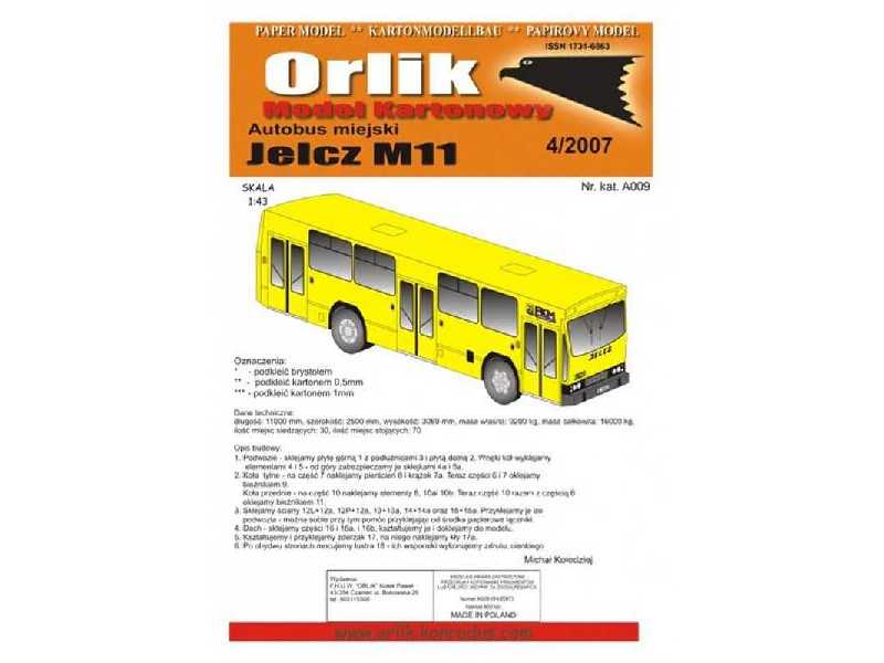 Autobus miejski Jelcz M11 - zdjęcie 1 Autobus miejski Jelcz M11 - zdjęcie 1