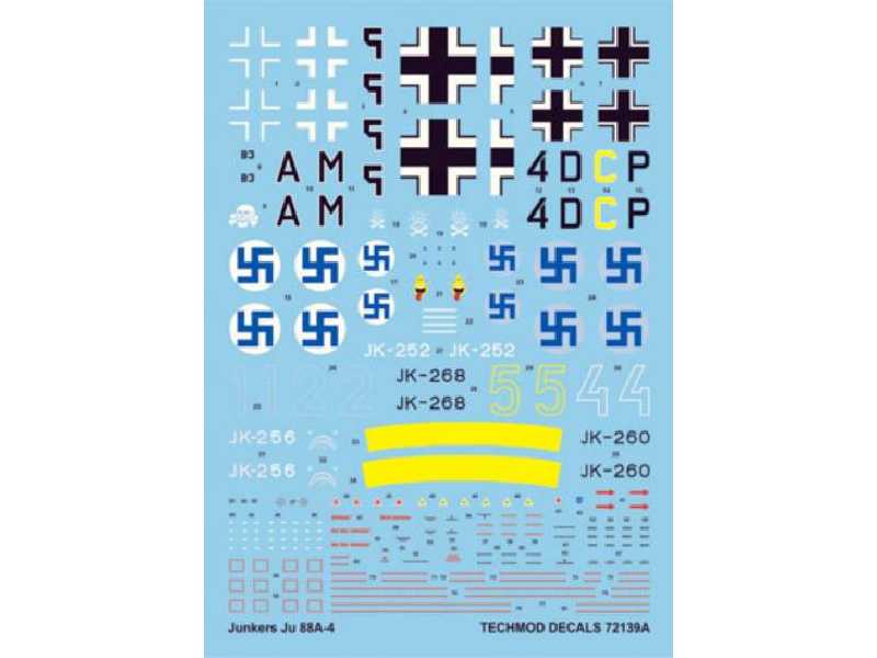Kalkomania - Junkers Ju 88A-4 - zdjęcie 1 Kalkomania - Junkers Ju 88A-4 - zdjęcie 1