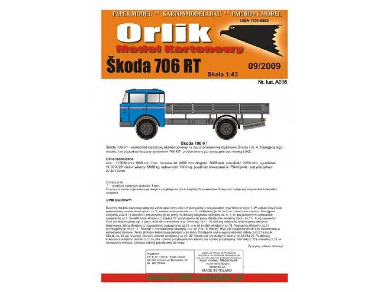 Skoda 706 RT - zdjęcie 1 Skoda 706 RT - zdjęcie 1