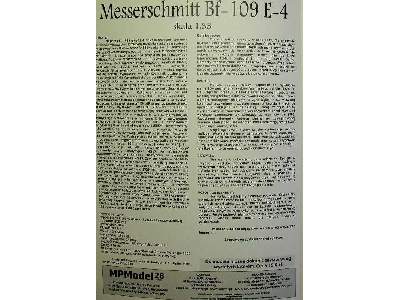 MESSERSCHMITT BF-109 E4 - zdjęcie 3