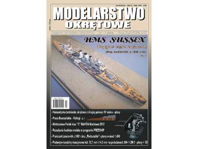 Modelarstwo Okrętowe nr 40 3-2012 HMS SUSSEX - zdjęcie 1