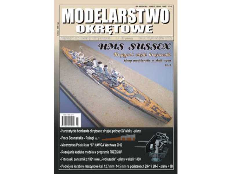 Modelarstwo Okrętowe nr 40 3-2012 HMS SUSSEX - zdjęcie 1