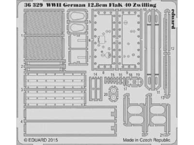 WWII German 12.8cm FlaK 40 Zwilling 1/35 - Takom - zdjęcie 1