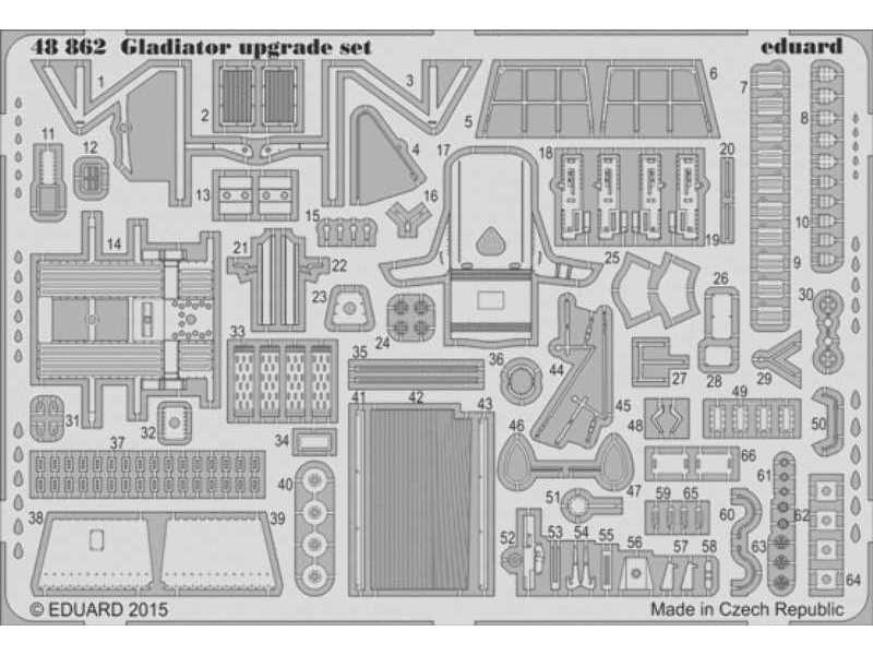 Gladiator upgrade set 1/48 - Eduard - zdjęcie 1 Gladiator upgrade set 1/48 - Eduard - zdjęcie 1