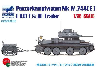 Panzerkampfwagen Mk IV, 744(e) (A13) & UE Trailer - zdjęcie 1