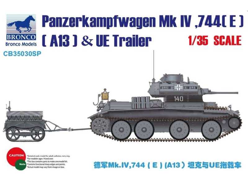 Panzerkampfwagen Mk IV, 744(e) (A13) & UE Trailer - zdjęcie 1 Panzerkampfwagen Mk IV, 744(e) (A13) & UE Trailer - zdjęcie 1