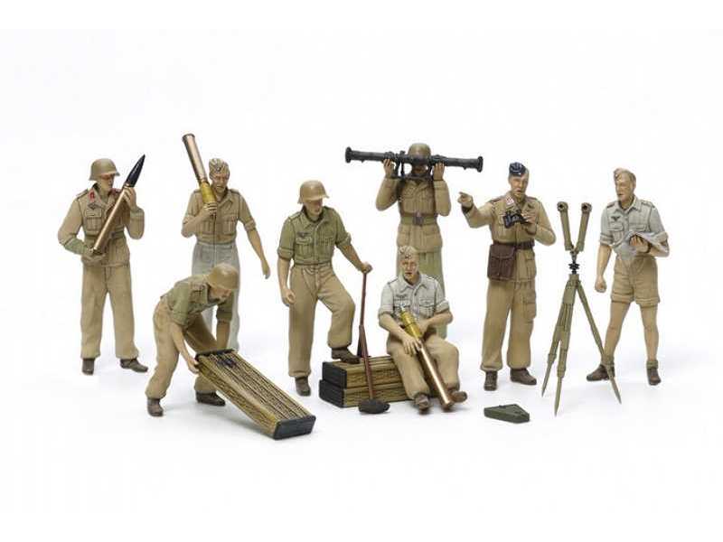 German Artillery Crew Set - Africa Corps Luftwaffe - zdjęcie 1 German Artillery Crew Set - Africa Corps Luftwaffe - zdjęcie 1