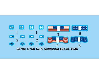 Pancernik USS California BB-44 1945 - zdjęcie 3