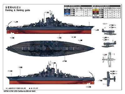 Pancernik USS California BB-44 1945 - zdjęcie 4