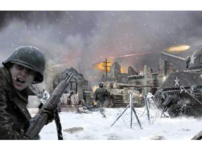 Bastogne - grudzień 1944 - zestaw na dioramę - zdjęcie 1