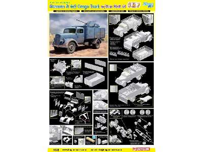 Niemiecka ciężarówka 3t 4x2 z działkiem 2cm FlaK 38  - zdjęcie 2