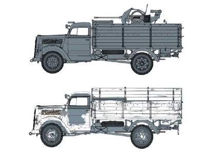 Niemiecka ciężarówka 3t 4x2 z działkiem 2cm FlaK 38  - zdjęcie 15