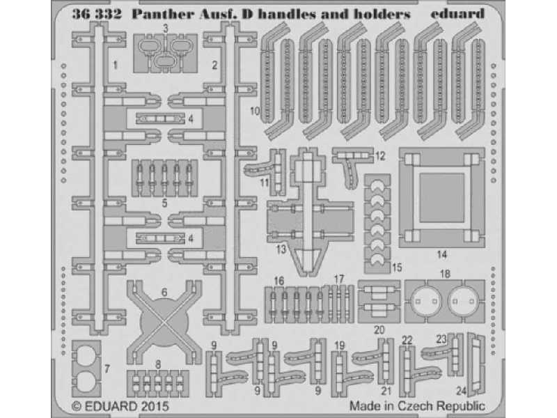 Panther Ausf.  D rukojeti a držáky 1/35 - Tamiya - zdjęcie 1