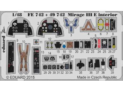 Mirage III E interior 1/48 - Kinetic - zdjęcie 1