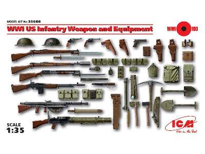 Broń i wyposażenie amerykańskiej piechoty - I W.Ś. - zdjęcie 1