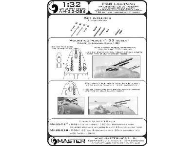 P-38 Lightning - zestaw uzbrojenia wczesnego typu (km-y Browning - zdjęcie 4