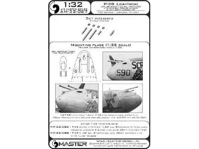 P-38 Lightning zestaw uzbrojenia późnego typu (km-y Browning .50 - zdjęcie 4