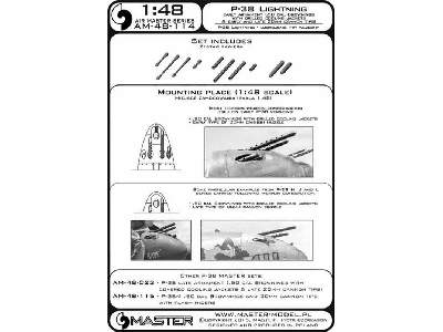 P-38 Lightning - zestaw uzbrojenia wczesnego typu (km-y Browning - zdjęcie 4