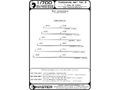 Zestaw uniwersalnych rei Nr 2 (długości = 20, 22.5, 25, 27.5, 30 - zdjęcie 4