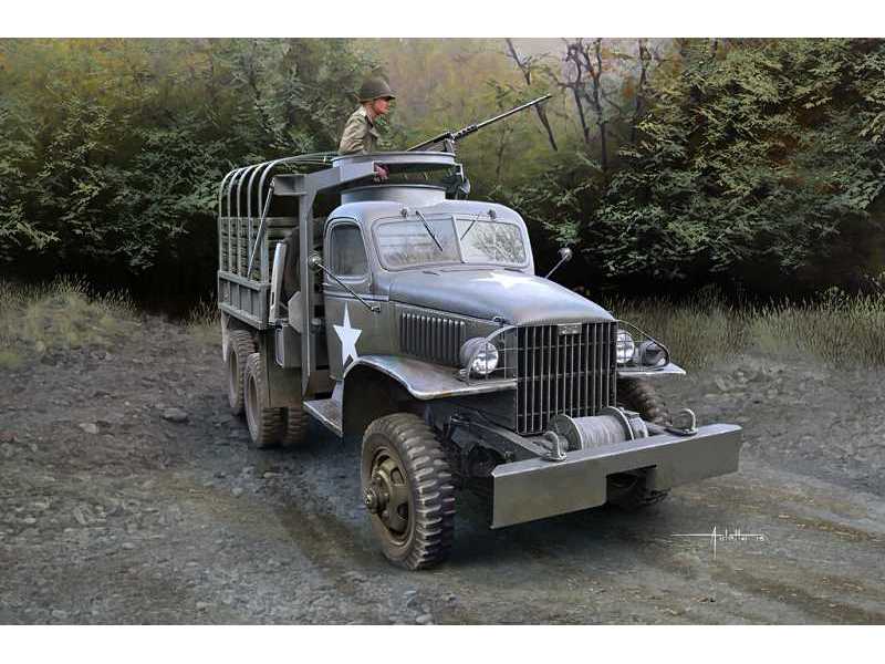US GMC CCKW-352 ciężarówka z karabinem maszynowym - zdjęcie 1 US GMC CCKW-352 ciężarówka z karabinem maszynowym - zdjęcie 1