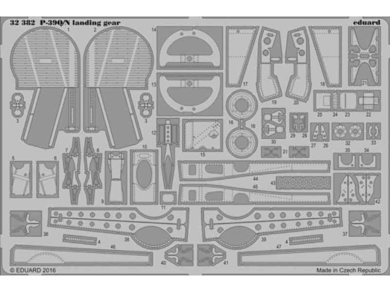 P-39Q/ N landing gear 1/32 - Kitty Hawk - zdjęcie 1