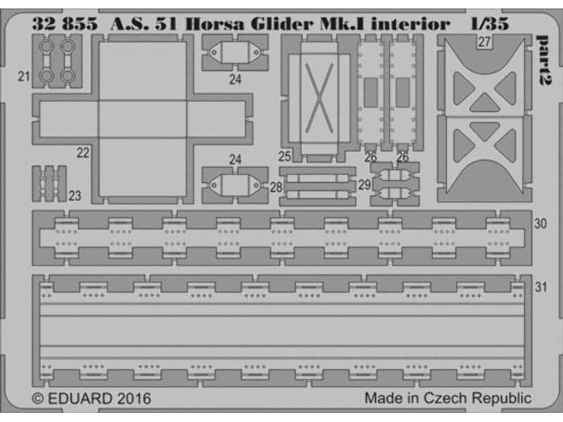 A. S. 51 Horsa Glider Mk. I interior 1/35 - Bronco - zdjęcie 1