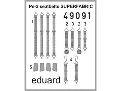 Pe-2 seatbelts SUPERFABRIC 1/48 - Zvezda - zdjęcie 1