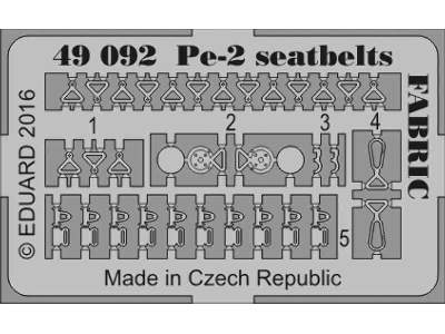 Pe-2 seatbelts FABRIC 1/48 - Zvezda - zdjęcie 2