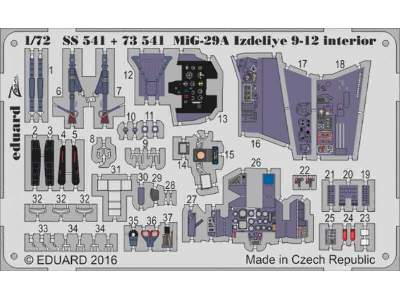 MiG-29A Izdeliye 9-12 interiér 1/72 - Trumpeter - zdjęcie 1