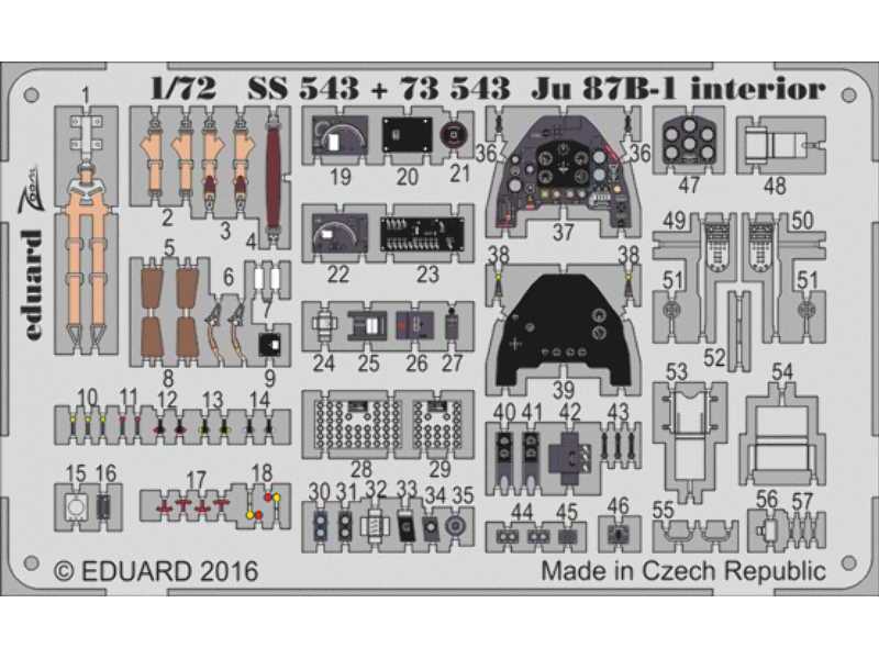 Ju 87B-1 interior 1/72 - Airfix - zdjęcie 1