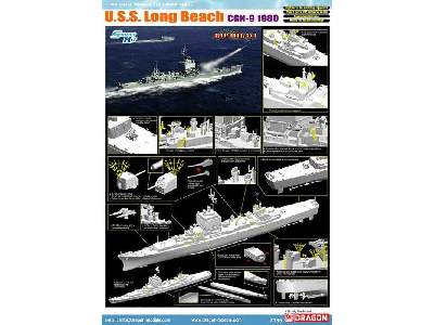 USS Long Beach CGN-9 - 1980 - atomowy krążownik rakietowy - zdjęcie 2