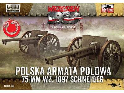 75 mm wz.1897 Schneider polska armata poowa - zdjęcie 1