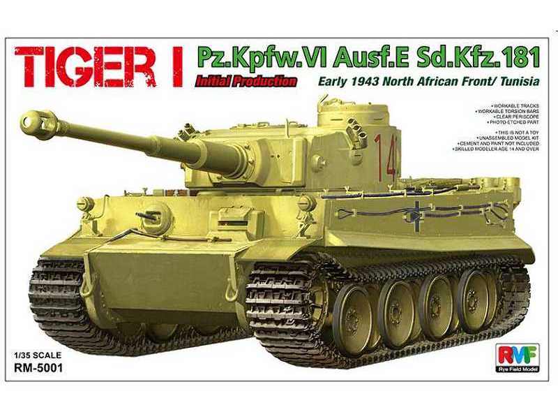 Tiger I Pz.Kpfw.VI Aust.E Sd.Kfz.181 - initial - 1943 - Tunezja - zdjęcie 1 Tiger I Pz.Kpfw.VI Aust.E Sd.Kfz.181 - initial - 1943 - Tunezja - zdjęcie 1