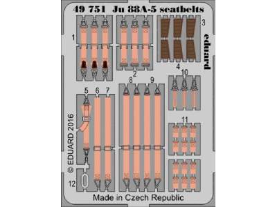 Ju 88A-5 seatbelts 1/48 - Icm - zdjęcie 1