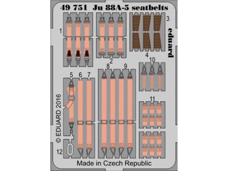 Ju 88A-5 seatbelts 1/48 - Icm - zdjęcie 1