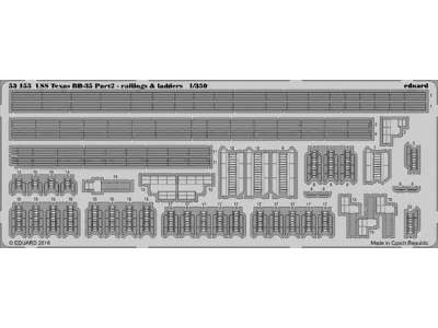 USS Texas BB-35 pt 2 - railings & ladders 1/350 - Trumpeter - zdjęcie 1