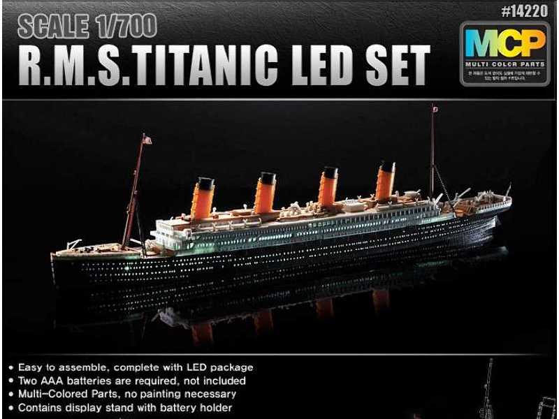 RMS Titanic z oświetleniem Led - Multi Color Parts - zdjęcie 1