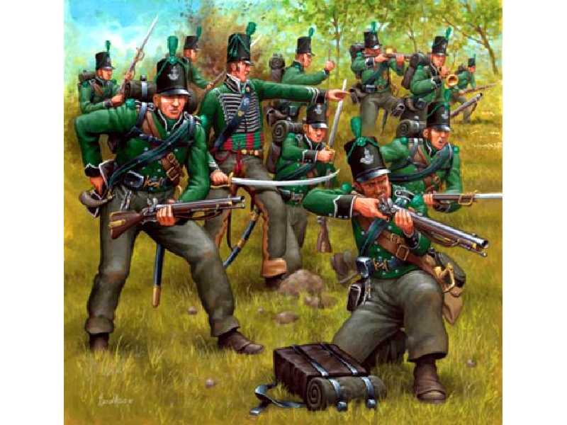 Figurki Strzelcy brytyjscy - Wojny Napoleońskie - zdjęcie 1 Figurki Strzelcy brytyjscy - Wojny Napoleońskie - zdjęcie 1
